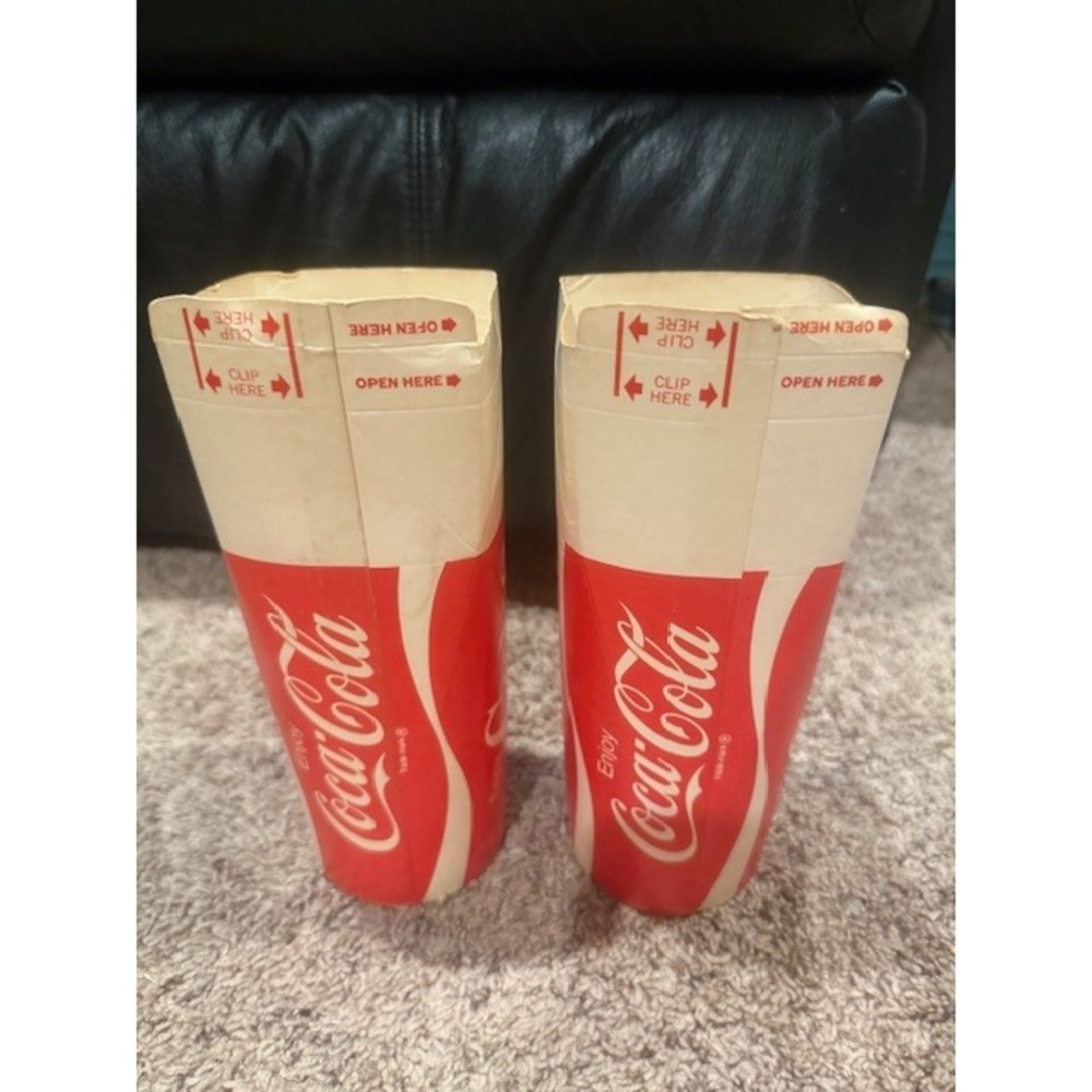 Coca-Cola‎ Coke Paper Cup Sleeves Vintage Collectible Restaurant Advertising